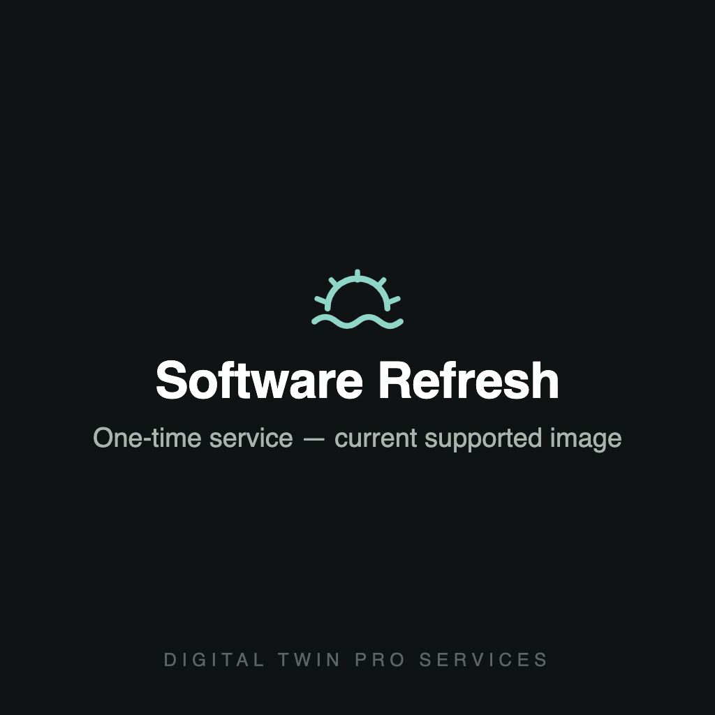 Software Refresh — one-time supported-image update service for Digital Twin Pro