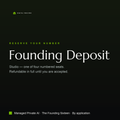 Founding Deposit — Studio. One of four numbered seats, refundable in full until you are accepted. Managed Private AI, the Founding Sixteen, by application.
